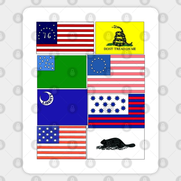 Flags of the Revolution Back Print Magnet by Aeriskate